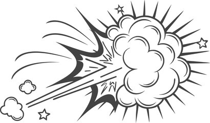 Comic Book Explosion, Graphic Design, Burst, Dynamic, Action, Pow, Stars, Motion, Speed, Impact