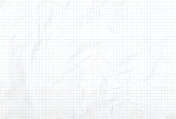 Crumpled blue checkered paper texture background