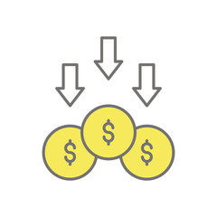 Loss icon vector stock illustration