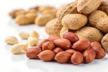 Obraz premium peanuts on a white background