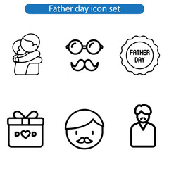 International fathers day vector art illustration on white background.