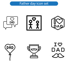 International fathers day vector art illustration on white background.