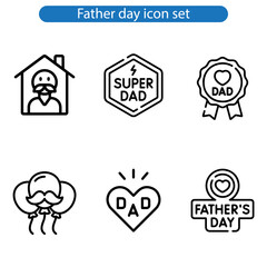 International fathers day vector art illustration on white background.