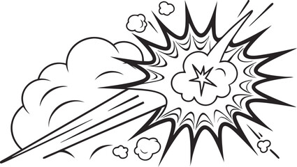 Comic Book Explosion Effect Dynamic Action Blast Power Speed