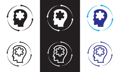 Adaptability  icon set. Vector illustration. isolated on white and black background. EPS 10