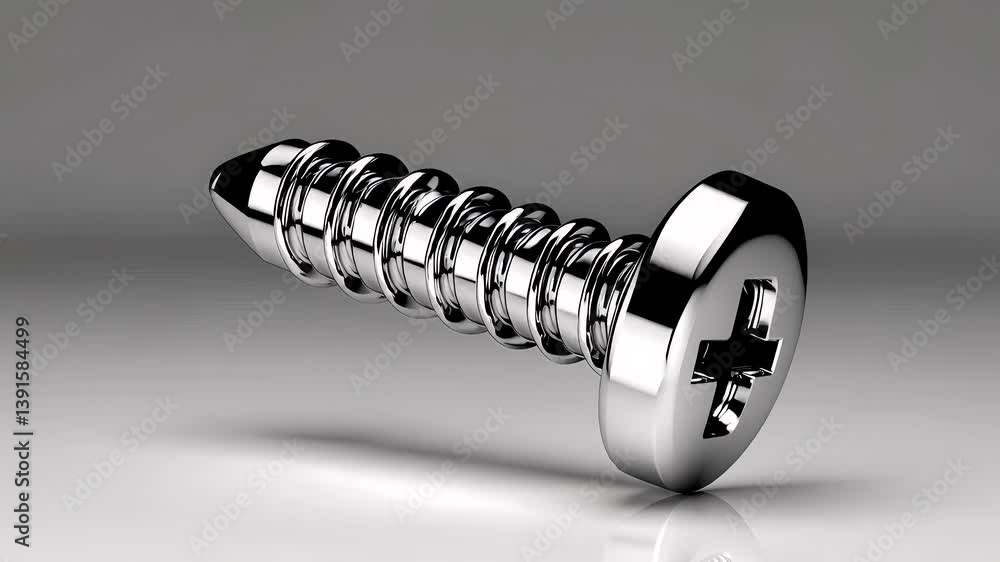 Poster rotating chrome screw with smooth surface for product showcase