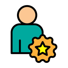 Verified User Vector Filled Icon Design
