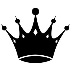 Crown silhouette isolated on white background