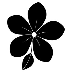 Periwinkle silhouette isolated on white background