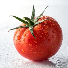 tomato with water drops