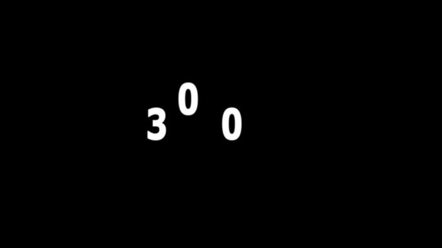 countdown 0 to 599 icon animation.