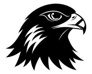 Hawk Head Silhouette Vector & Fierce Bird of Prey SVG
