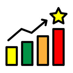 Success Arrow Vector Filled Icon Design
