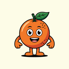 apple with a smile baby face orange 