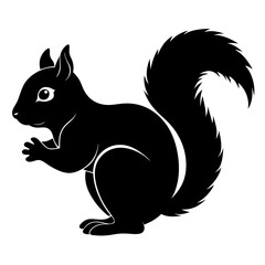 Squirrel Silhouette Vector Illustration for Nature Designs