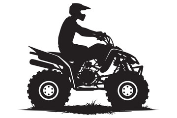 ATV quad bike silhouette illustration vector graphic for adventure © Creative Image  