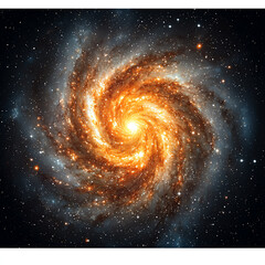 Obraz premium A stunning spiral galaxy with vibrant colors and countless stars, representing the beauty of the universe and its mysteries.