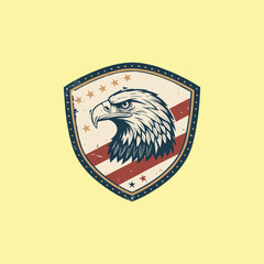 american eagle with flag 