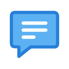 Chat Bubble Representing Messaging or Comments Icon Design