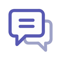 Chat Bubble Representing Messaging or Comments Icon Design