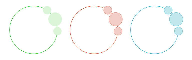 It is a circular icon illustration