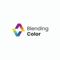 Blending Color Gradient Colorful Logo