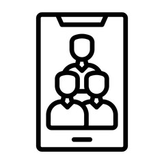 Group Selfie Vector Filled Icon Design