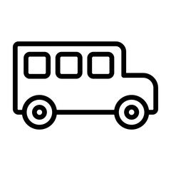 School Bus Vector Filled Icon Design