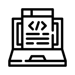 laptop code line icon