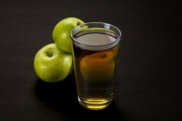 Fresh sweet natural apple juice