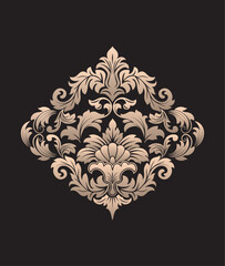 Damask ornamental elements set
