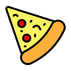 Pizza Vector Filled Icon Design