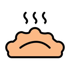 Dumplings Vector Filled Icon Design