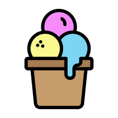 Gelato Vector Filled Icon Design