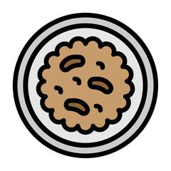 Bulgogi Vector Filled Icon Design