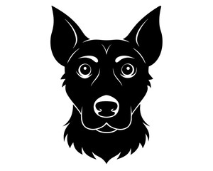 Dog Head Silhouette Vector & Loyal Pet Face SVG