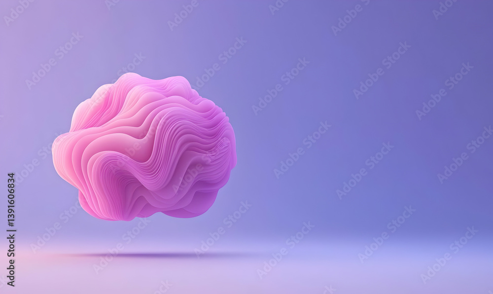 Poster abstract digital brain concept representing machine learning visuals