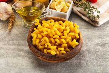 Italian cuisine - dry cellentani pasta