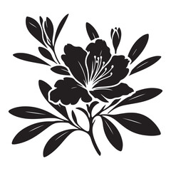 Elegant Flower Silhouette Illustration Vector Art for Floral Designs