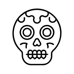 Sugar skull vector illustration for day of the dead dia de los muertos halloween icon design 100 character
