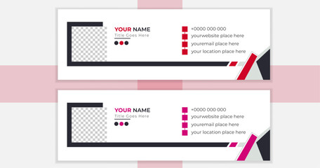 professional email signature layout design template.or Modern and minimalist email signature or email footer template