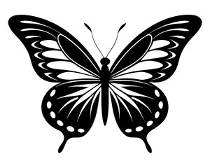 Butterfly Silhouette Vector & Elegant Insect SVG