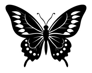 Butterfly Silhouette Vector & Elegant Insect SVG