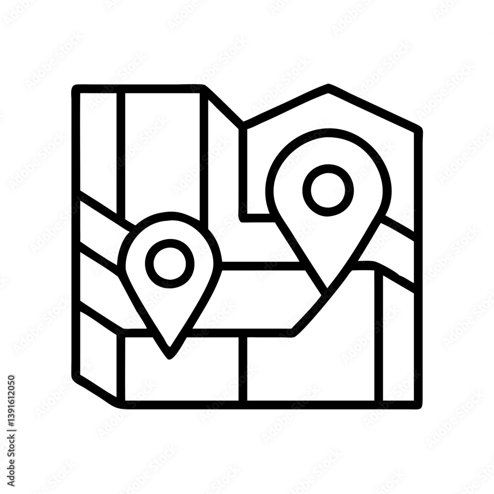 Poster map location pointer icon vector illustration for gps navigation and travel destination concept desi