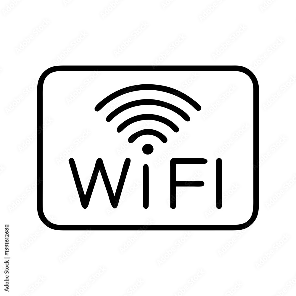Poster wifi connection signal wireless internet network hotspot technology symbol icon vector illustration