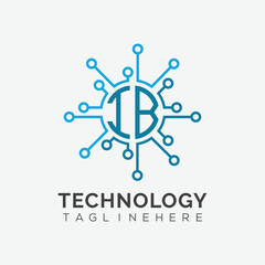 initial monogram for technology logo with circle style design