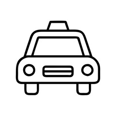 Taxi cab vector icon illustration outline design for transportation service and public transportation needs