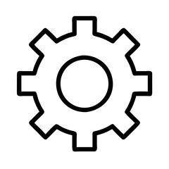 Gear mechanism cogwheel engineering technical drawing outline vector illustration design element for projects
