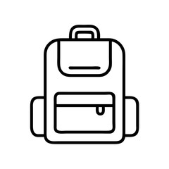 Backpack vector icon rucksack illustration travel bag school bag camping bag hiking bag baggage clipart image