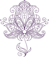 Beautiful flower art and mandala vector design